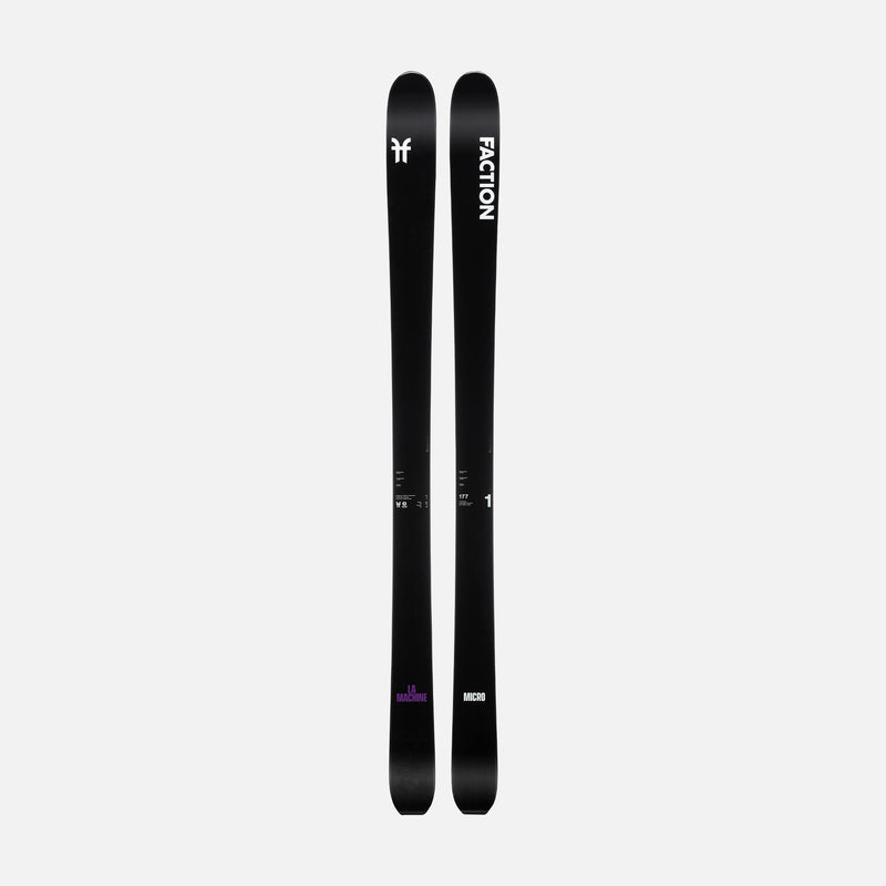 Topsheet of Black and purple Faction La Machine 1 touring ski