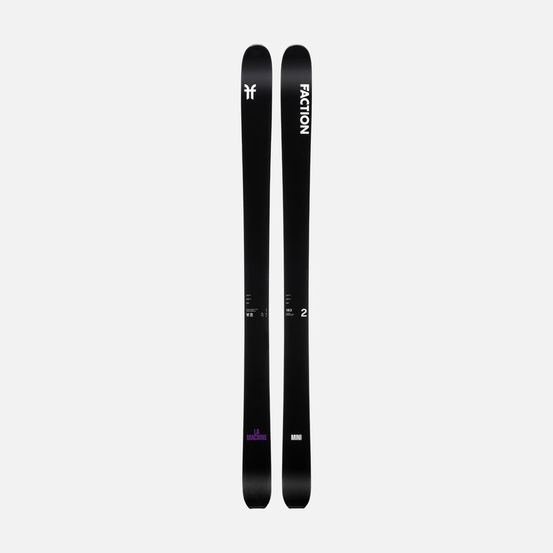 Topsheet of Black and purple Faction La Machine 2 touring ski