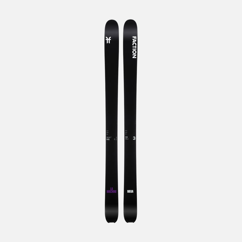 Topsheet of Black and purple Faction La Machine 3 touring ski