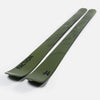 Close-up of Faction Agent 2, green touring ski.