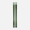Bases of Faction Agent 2, green touring ski on a grey background.