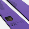Close-up of Faction Agent 2X, purple touring ski.