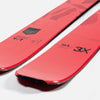 Close-up of Faction Agent 3X, pink freeride ski.