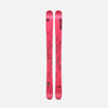 Topsheet of Faction Agent 3X, pink freeride ski on a grey background.