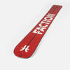 Close-up of Faction Le Split Mono, white touring ski.