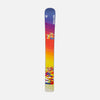 Topsheet of Faction Le Mono, purple and red freeride ski on a grey background.