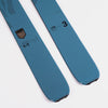 Close-up of Faction Agent 3, blue freeride ski.