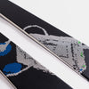 Close-up of Faction Prodigy 1, black and white all-mountain ski.
