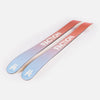 Close-up of Faction Prodigy 3 Capsule, white and red all-mountain ski.