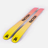 Close-up of Faction Prodigy 4, black and white freeride ski.