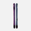 Topsheet of Faction Studio 3, purple and blue freeride ski on a grey background.