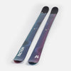 Close-up of Faction Studio 0, purple and blue park & pipe ski.