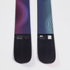 Close-up of Faction Studio 2, purple and blue all-mountain ski.