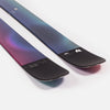 Close-up of Faction Studio 4, purple and blue freeride ski.