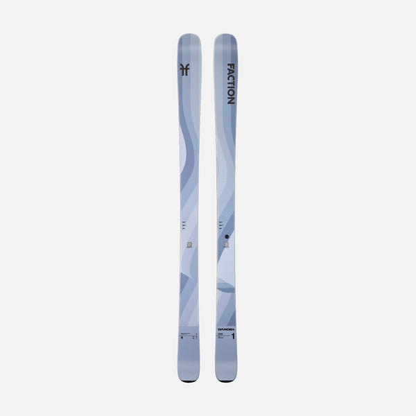 Topsheet of gray Faction Dancer 1 piste ski  