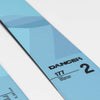 Clos-up of blue Faction Dancer 2 all-mountain ski  