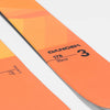 Close-up of orange Dancer 3 Freeride and all-mountain ski