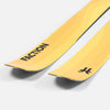 Close-up of yellow Faction Dancer 4 Freeride and Powder skis