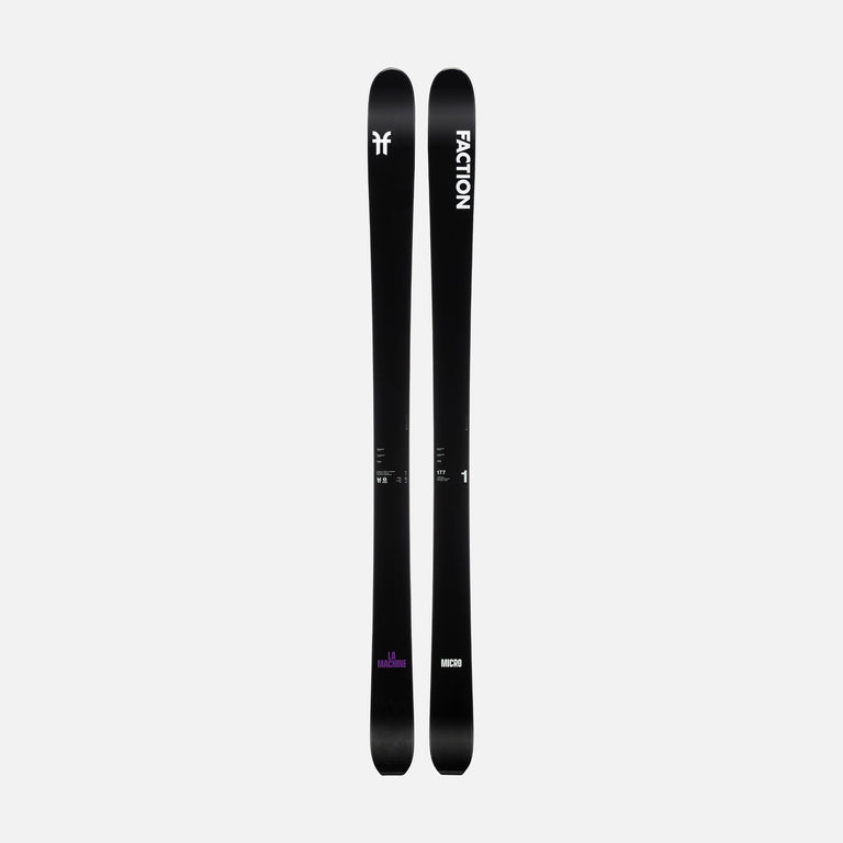 Topsheet of Black and purple Faction La Machine 1 touring ski 