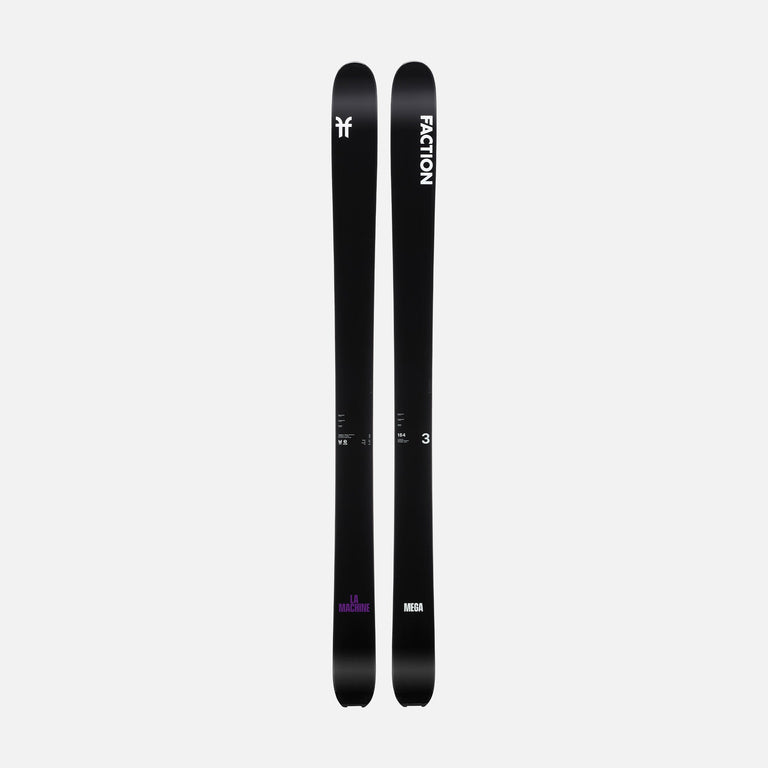 Topsheet of Black and purple Faction La Machine 3 touring ski 