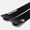Close-up of Black and purple Faction La Machine 5 touring ski 